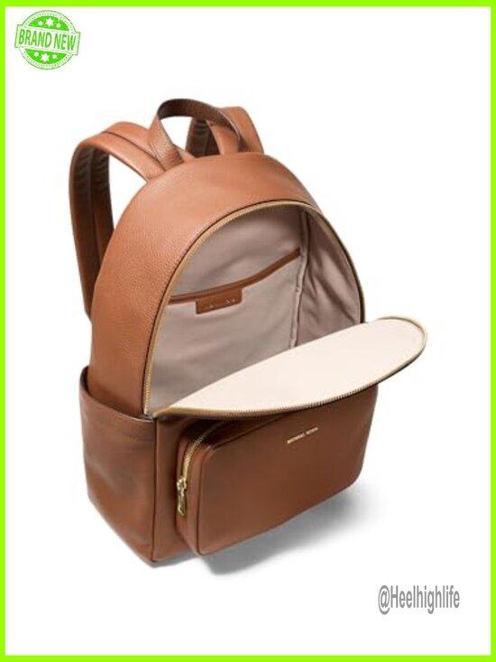 Large Leather Backpack with Laptop Compartment Adjustable Straps